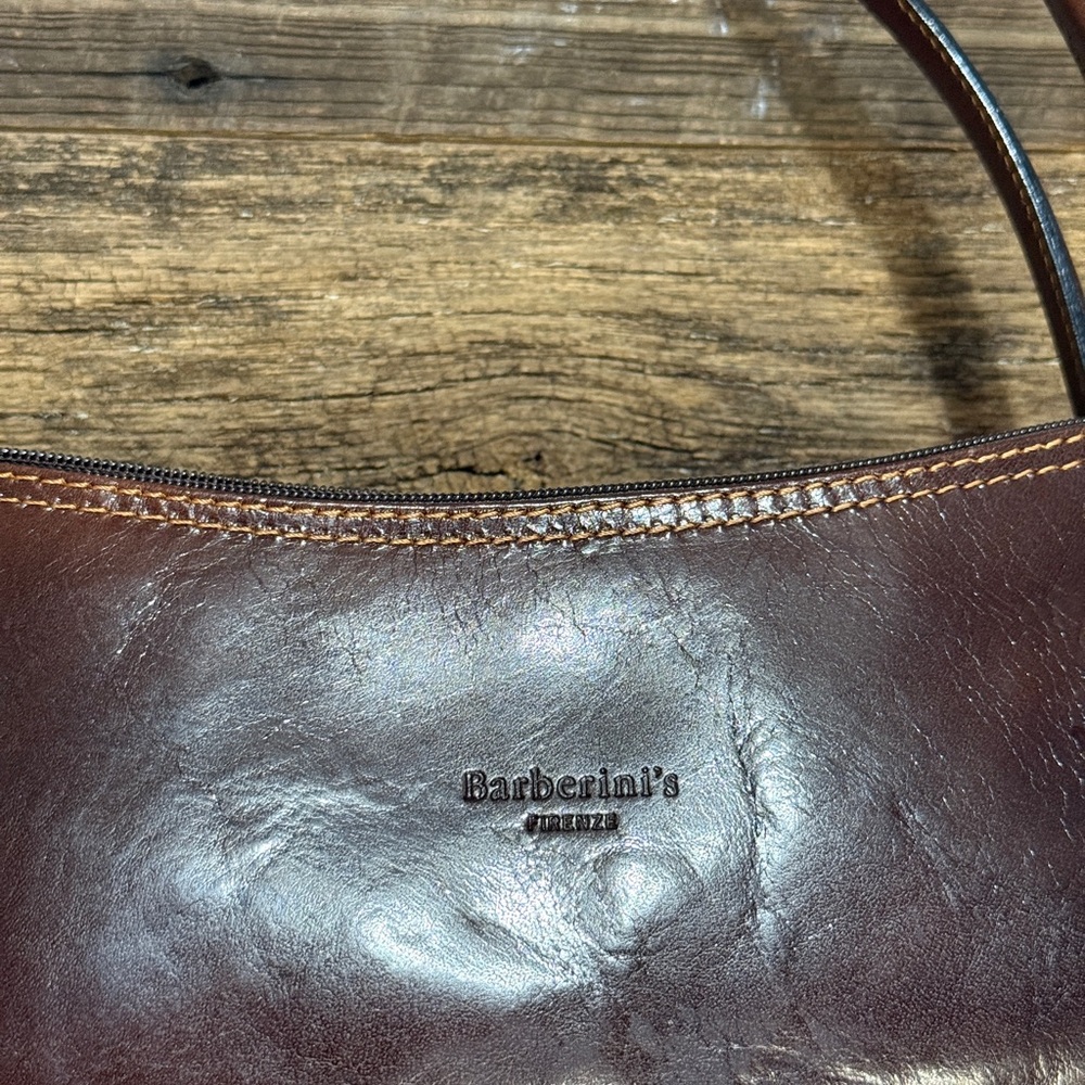 Dark Brown Leather Shoulder Bag - Picture 2 of 12